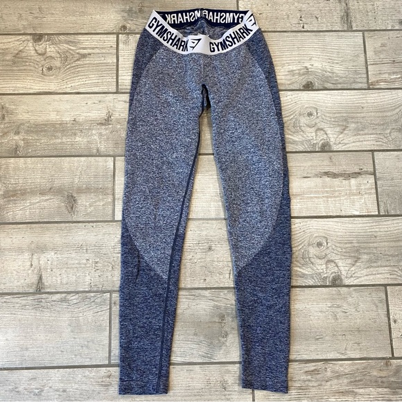 SOLD | Gymshark Flex Leggings Sapphire Blue Marl/Light Grey - Picture 4 of 13
